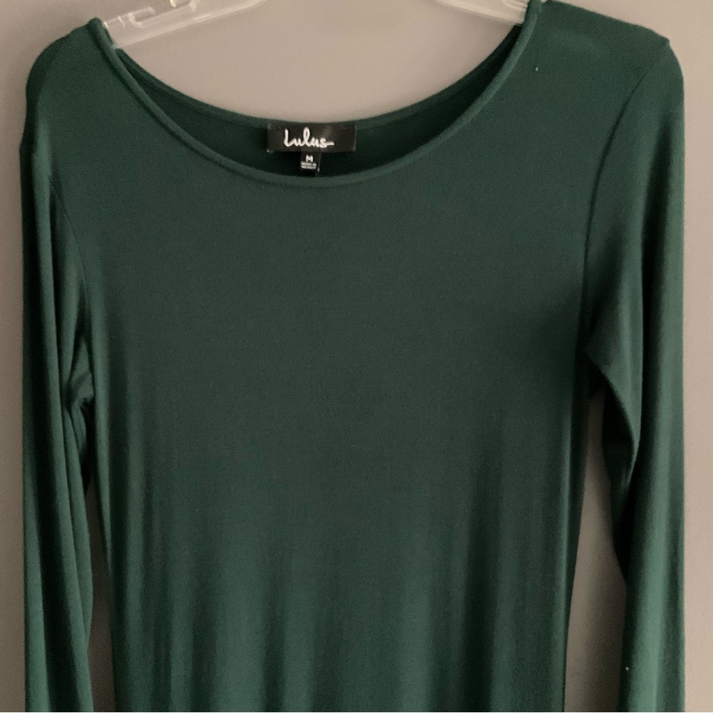 Forest Green Lulu’s Long Sleeve Maxi Dress - Picture 5 of 6